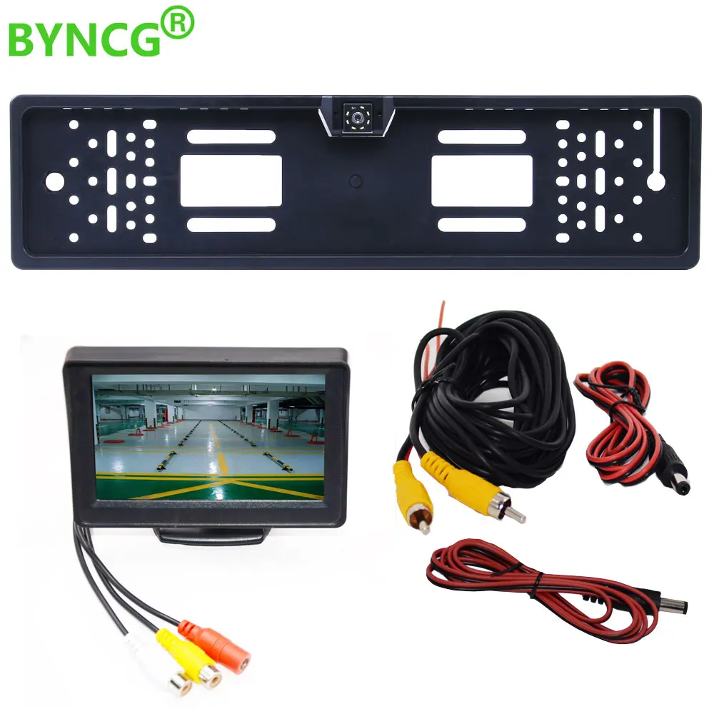 4.3TFT Car Monitor + Rear View Camera Waterproof EU European License Plate Frame Parktronic Reverse Night Vision Backup Camera
4.3TFT Car Monitor + Rear View Camera Waterproof EU European License Plate Frame Parktronic Reverse Night Vision Backup Camera