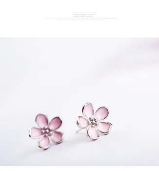 Hot 925 Sterling Silver Pink Plum Flower Earrings For Women Accessories Fashion sterling-silver-jewelry Brincos
Hot 925 Sterling Silver Pink Plum Flower Earrings For Women Accessories Fashion sterling-silver-jewelry Brincos
