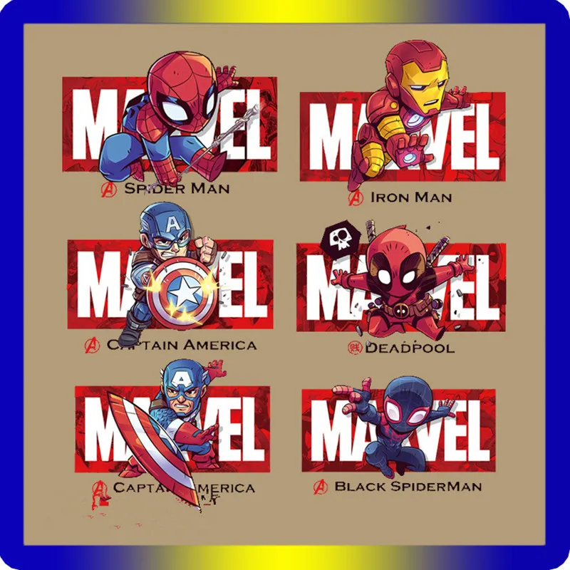 The Marvels of Avengers Deadpool Spiderman Iron Man patches clothes cartoon stickers iron on transfer for boy man T-shirt patch
The Marvels of Avengers Deadpool Spiderman Iron Man patches clothes cartoon stickers iron on transfer for boy man T-shirt patch