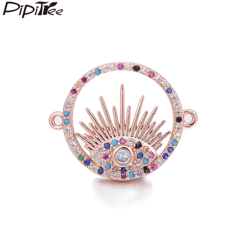 Pipitree Gorgeous Multi CZ Zircon Hollow Round Charm Bead DIY Long Eyelash Evil Eye Charms for Jewelry Making Bracelet Connector
Pipitree Gorgeous Multi CZ Zircon Hollow Round Charm Bead DIY Long Eyelash Evil Eye Charms for Jewelry Making Bracelet Connector