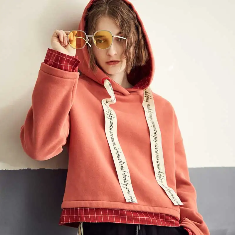 ARTKA 2018 Autumn Women Hoodies Casual Plaid Patchwork Letter Printed Drawstring Sweatshirt Tops Fashion Loose Pullover VA10689Q
ARTKA 2018 Autumn Women Hoodies Casual Plaid Patchwork Letter Printed Drawstring Sweatshirt Tops Fashion Loose Pullover VA10689Q
