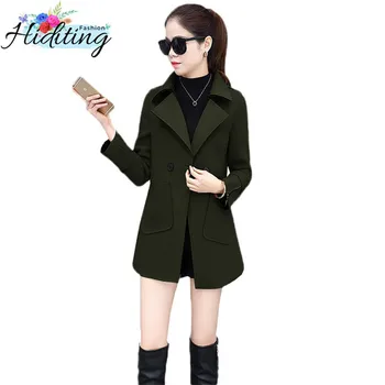 Woolen Jacket Women Medium Long Coat 2019 Autumn New Fashion Solid Color Outerwear Slim Temperament Female Woolen Coats WIN805
Woolen Jacket Women Medium Long Coat 2019 Autumn New Fashion Solid Color Outerwear Slim Temperament Female Woolen Coats WIN805