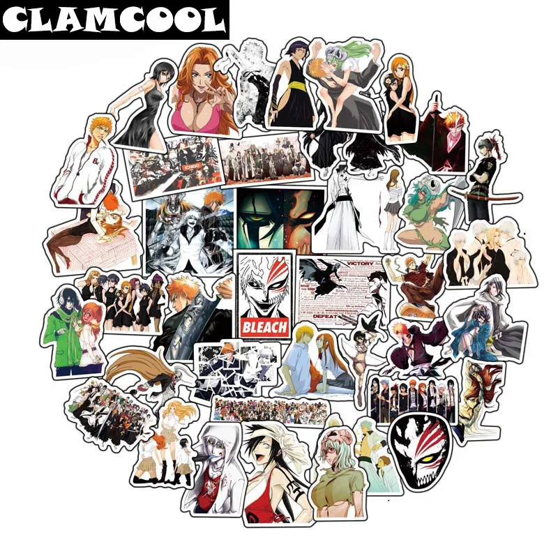 50Pcs Japanese Classic Animation BLEACHA Death Forsuitcase Skateboard Guitar Motorcycle Wall Furniture Book Graffiti Stickers
50Pcs Japanese Classic Animation BLEACHA Death Forsuitcase Skateboard Guitar Motorcycle Wall Furniture Book Graffiti Stickers