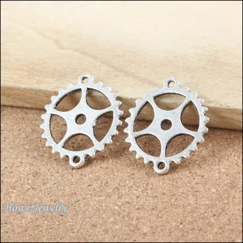 50pcs vintage steampunk gear connector charm Antique silver Pendant DIY European Style Jewelry Making B168 
50pcs vintage steampunk gear connector charm Antique silver Pendant DIY European Style Jewelry Making B168