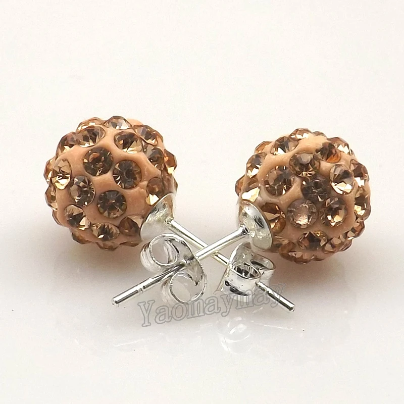 24 pairs/lot Champagne Disco Balls Crystal Earring Studs Valentin's Day Gift Free Shipping
24 pairs/lot Champagne Disco Balls Crystal Earring Studs Valentin's Day Gift Free Shipping