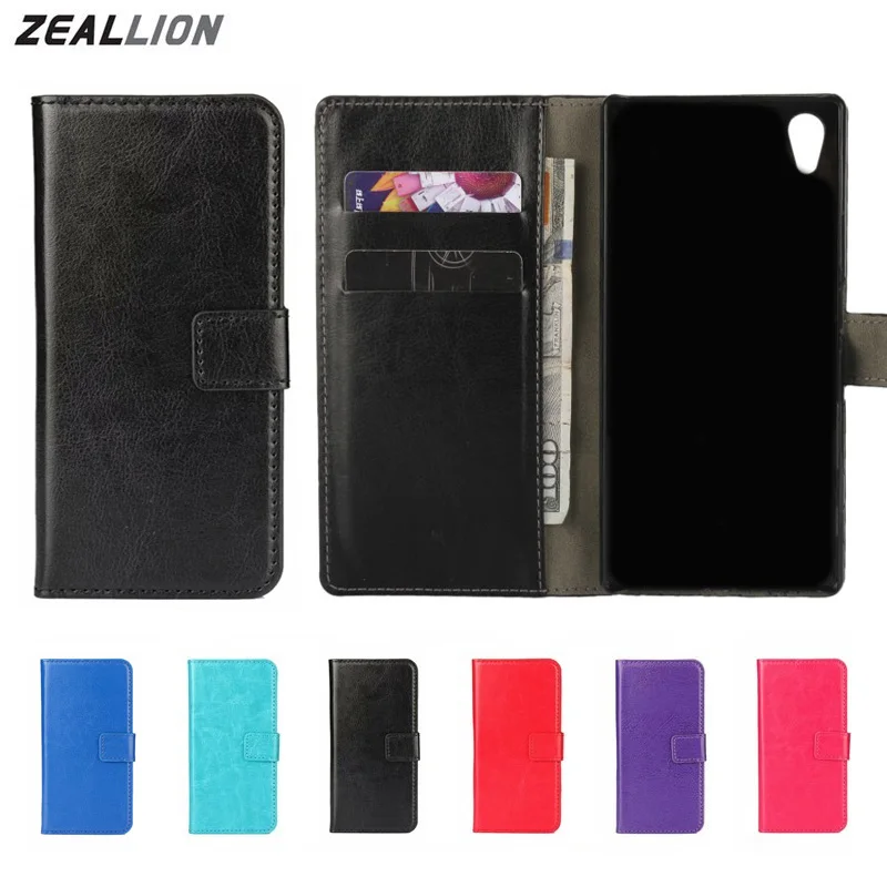 Чехол-бумажник ZEALLION для Sony Xperia Z1 Z2 Z3 Z4 Z5 mini Compact M2 M4 E4 T3 C4 кожаный чехол с откидной