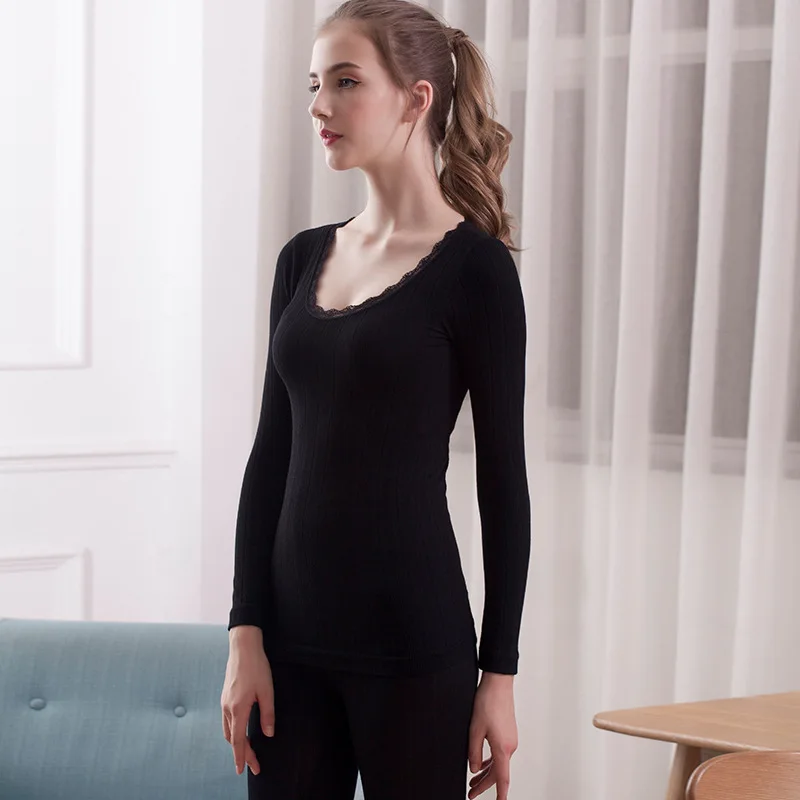 Winter Thermal Underwear Thin Lingerie Women Anti-microbial Quick Dry Underwear Set Female Warm Stretch Long Johns Set #F
Winter Thermal Underwear Thin Lingerie Women Anti-microbial Quick Dry Underwear Set Female Warm Stretch Long Johns Set #F