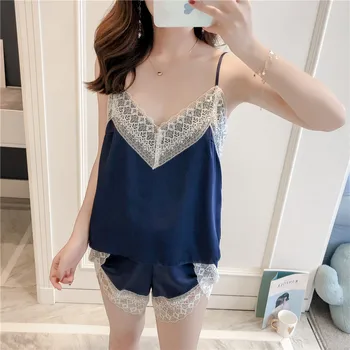 New Arrival Lady Lace Trim Pajama Set Rayon 2PCS Sleepwear Summer Casual Home Wear V-Neck Cami+Shorts Nightwear Suit Pyjamas
New Arrival Lady Lace Trim Pajama Set Rayon 2PCS Sleepwear Summer Casual Home Wear V-Neck Cami+Shorts Nightwear Suit Pyjamas