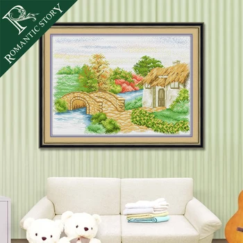 Romantic Story Village Scenic Home Decoration Painting Cross Stitch Handmake Needlework DMC Cross-Stitch Sets For Embroidery Kit
Romantic Story Village Scenic Home Decoration Painting Cross Stitch Handmake Needlework DMC Cross-Stitch Sets For Embroidery Kit