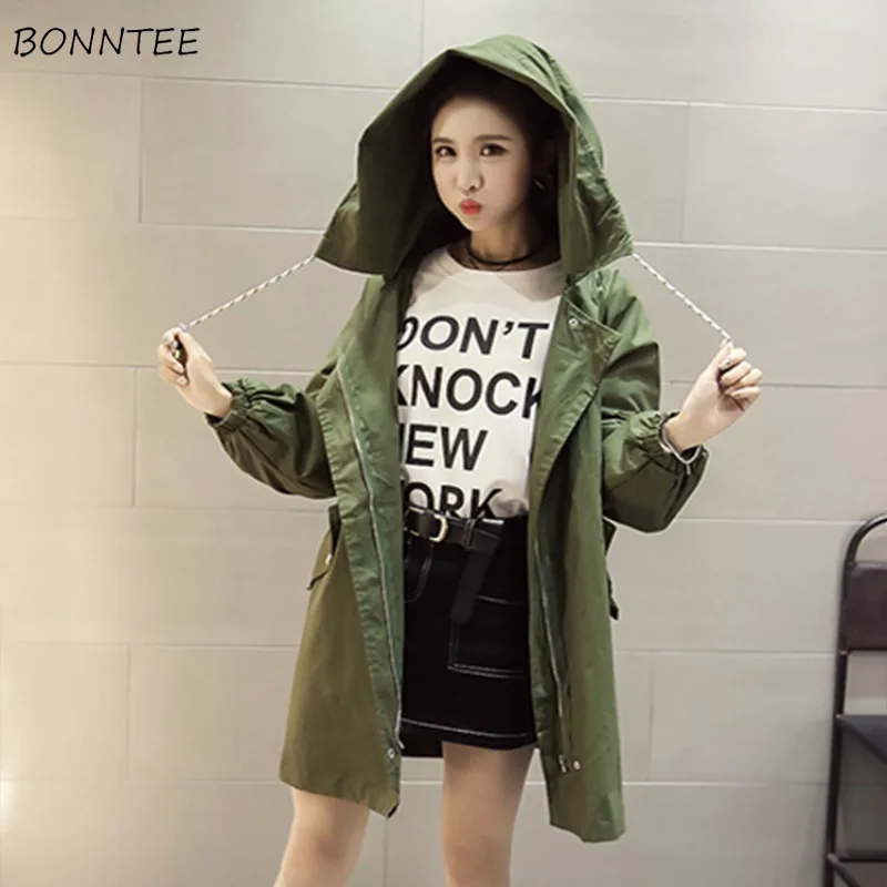 Trench Women Korean Style All-match Loose Trendy Student Womens Clothing Daily Hooded Simple High Quality Long Sleeve Spring New
Trench Women Korean Style All-match Loose Trendy Student Womens Clothing Daily Hooded Simple High Quality Long Sleeve Spring New