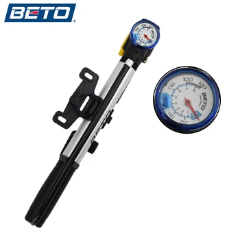 BETO Bicycle Pump Portable Mini Ultra-ligh Aluminum Alloy Pump High Pressure T-type Grip With Barometer 120PSI for AV/FV
BETO Bicycle Pump Portable Mini Ultra-ligh Aluminum Alloy Pump High Pressure T-type Grip With Barometer 120PSI for AV/FV
