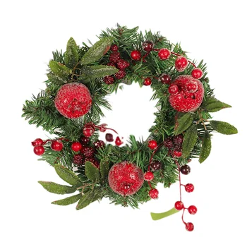 New Year Xmas Wreath With Frost Pomegranate Pendant PVC Ornament Christmas Party Decoration for Restaurant Hotel Mall Home
New Year Xmas Wreath With Frost Pomegranate Pendant PVC Ornament Christmas Party Decoration for Restaurant Hotel Mall Home