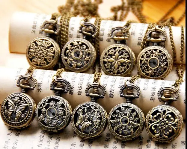 Wholesale 10 PCS mixture variety of small size Flowers and birds quartz steam punk Necklace pocket watches
Wholesale 10 PCS mixture variety of small size Flowers and birds quartz steam punk Necklace pocket watches