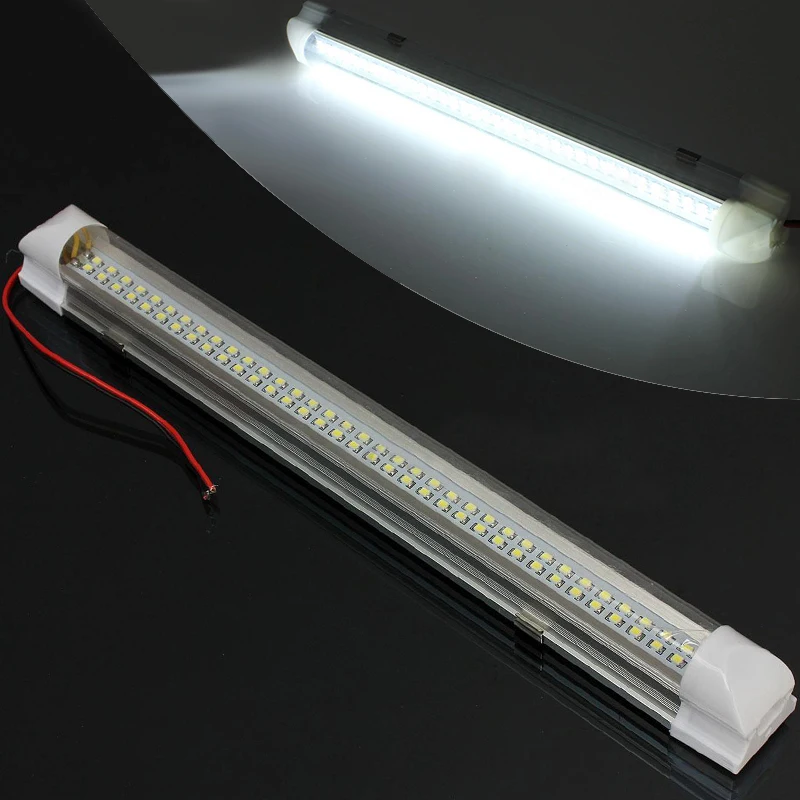 1pc Universal 72LED Car Caravan Interior Strip Light Bar Tube ON/OFF Switch Newest
