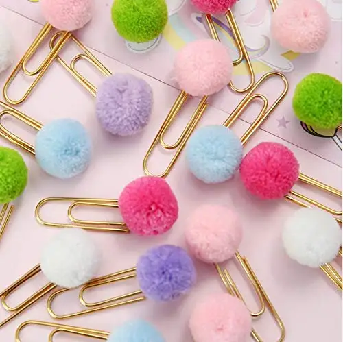 100pcs Pom Pom Handmade Pompoms Planner Clips Bookmark Page Marker Decorative Paperclip for Travelers Notebook Journal
100pcs Pom Pom Handmade Pompoms Planner Clips Bookmark Page Marker Decorative Paperclip for Travelers Notebook Journal