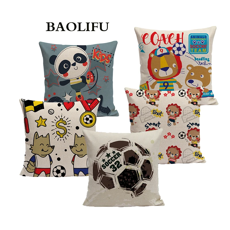 Cartoon Animal Football World Cup series Linen Throw Pillow Case Decorative Pillow For Sofa Car Seat Cushion Cover 45x45cm Decor
Cartoon Animal Football World Cup series Linen Throw Pillow Case Decorative Pillow For Sofa Car Seat Cushion Cover 45x45cm Decor