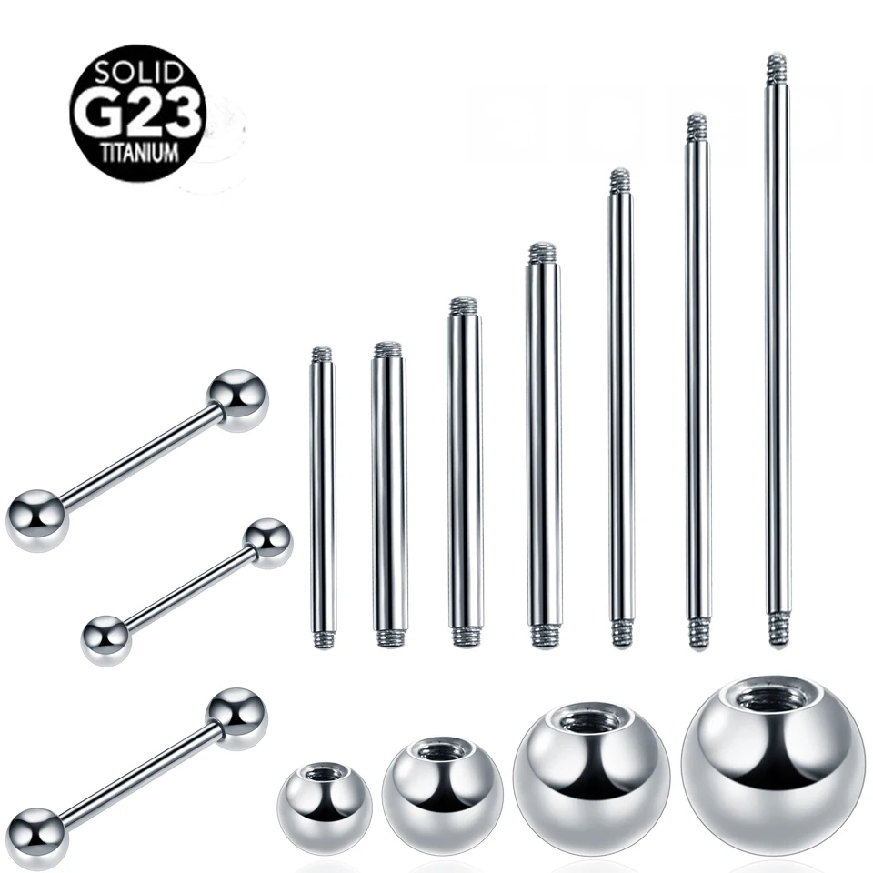 1PC Titanium Tongue Ring Barbell Bar Piercings Earring Industrial Piercing Nipple Rings Titanium Piercing Earrings Body Jewelry
1PC Titanium Tongue Ring Barbell Bar Piercings Earring Industrial Piercing Nipple Rings Titanium Piercing Earrings Body Jewelry