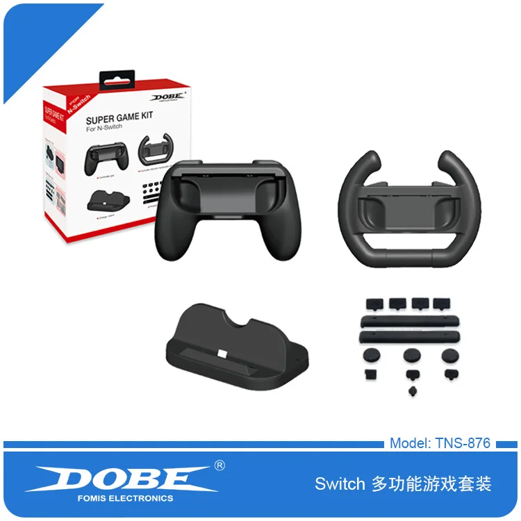 Super Game Kit Black Charging Dock Controller Grip Rubber Plug Controller Wheel for Nintend Switch NS N-Switch Console Joy-Con
Super Game Kit Black Charging Dock Controller Grip Rubber Plug Controller Wheel for Nintend Switch NS N-Switch Console Joy-Con