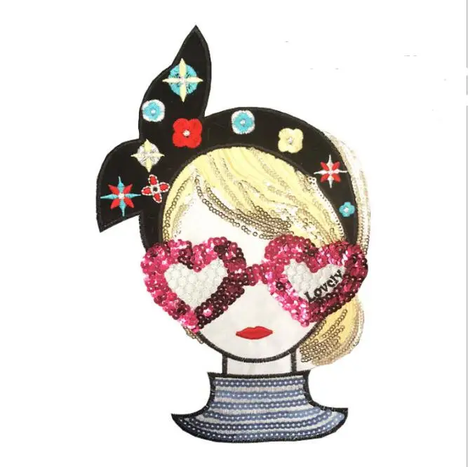 Explosive sequins large cloth stickers woman head embroidery lip clothing bag accessories adhesive tape stickers
Explosive sequins large cloth stickers woman head embroidery lip clothing bag accessories adhesive tape stickers