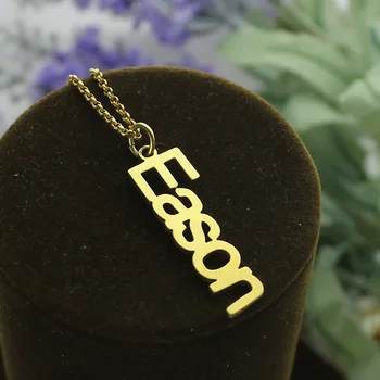 Wholesale Personalized Nameplate Necklace Gold Color Vertical Name Necklace Vertical Charm Special Name Jewelry
Wholesale Personalized Nameplate Necklace Gold Color Vertical Name Necklace Vertical Charm Special Name Jewelry