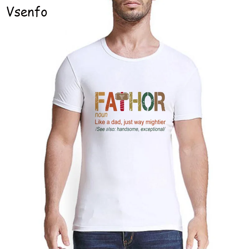 FATHOR T-Shirt Men Noun Like A Dad Just Way Mightier See Also Handsome T Shirt Father's Day Gift Men's Summer Tops
FATHOR T-Shirt Men Noun Like A Dad Just Way Mightier See Also Handsome T Shirt Father's Day Gift Men's Summer Tops