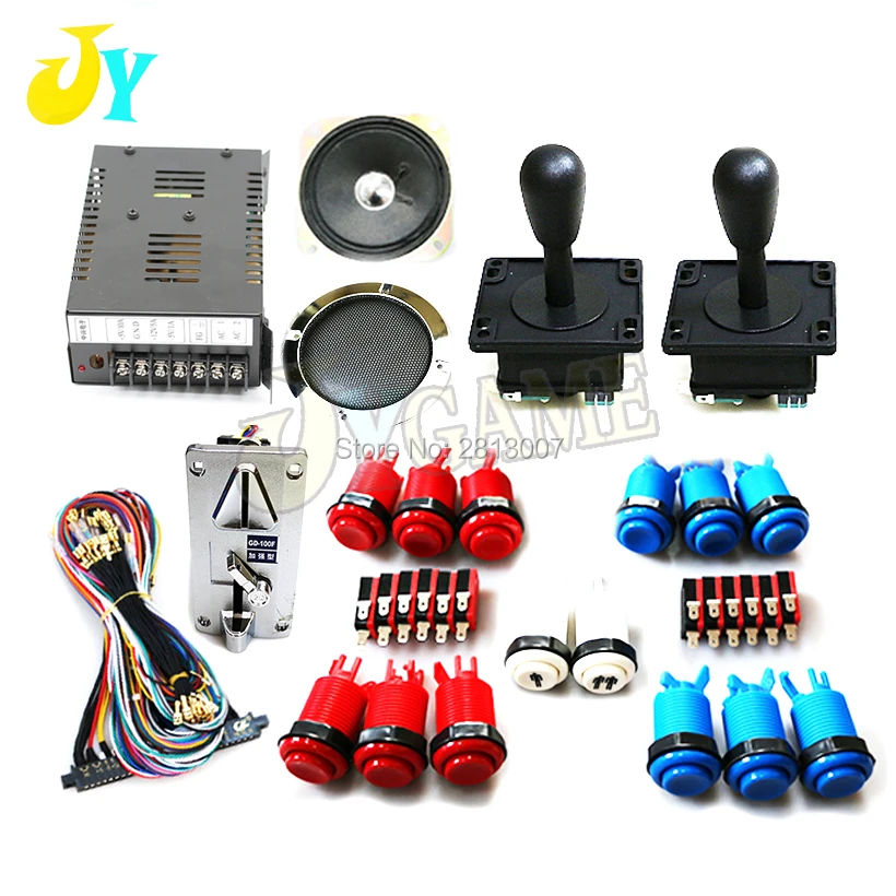 Arcade Joystick DIY Kit 28pin Jamma Loom Happ Style Joystick American style Push Buttons Power Supply Coin Acceptor
Arcade Joystick DIY Kit 28pin Jamma Loom Happ Style Joystick American style Push Buttons Power Supply Coin Acceptor