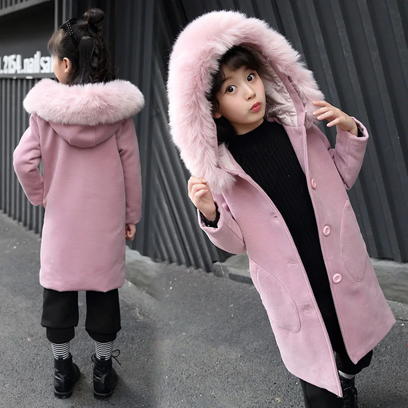 Children's Winter Woolen Coats For Teenager Girls Solid Long Wool Coats Girls Outerwear Girls Clothing Parka for Girls
Children's Winter Woolen Coats For Teenager Girls Solid Long Wool Coats Girls Outerwear Girls Clothing Parka for Girls
