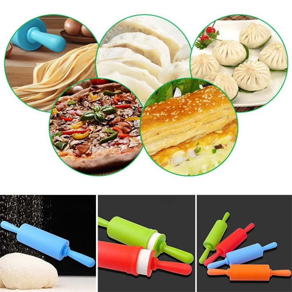 Silicone Rolling Pins Non-Stick Bakeware Fondant Rolling Pin with Plastic Handle Pastry Tools Rouleau a patisserie Q3
Silicone Rolling Pins Non-Stick Bakeware Fondant Rolling Pin with Plastic Handle Pastry Tools Rouleau a patisserie Q3