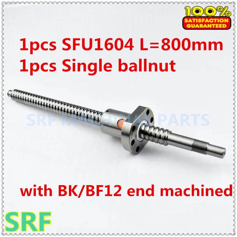 Screw Dia 16mm RM1604 Rolled Ballscrew L=800mm C7 Lead Ball Scew +SFU1604 Flangle Ballnut with BK/BF12 end machined CNC parts
Screw Dia 16mm RM1604 Rolled Ballscrew L=800mm C7 Lead Ball Scew +SFU1604 Flangle Ballnut with BK/BF12 end machined CNC parts