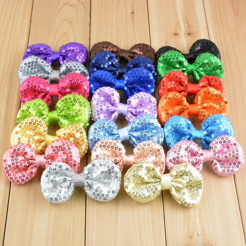 120pcs/lot 21colors 9cm DIY Shiny Sequin Bows Knot Without Clips Fashion Applique Headband Bows For Kids Girls Hair Accessories
120pcs/lot 21colors 9cm DIY Shiny Sequin Bows Knot Without Clips Fashion Applique Headband Bows For Kids Girls Hair Accessories