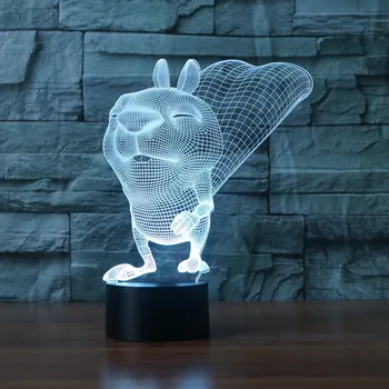 3D LED Squirrel Lampe Lighting Touch 7 Color Switch Luminaria Desk Lava Lamp for Child Acrylic bedroom Decor Gift
3D LED Squirrel Lampe Lighting Touch 7 Color Switch Luminaria Desk Lava Lamp for Child Acrylic bedroom Decor Gift