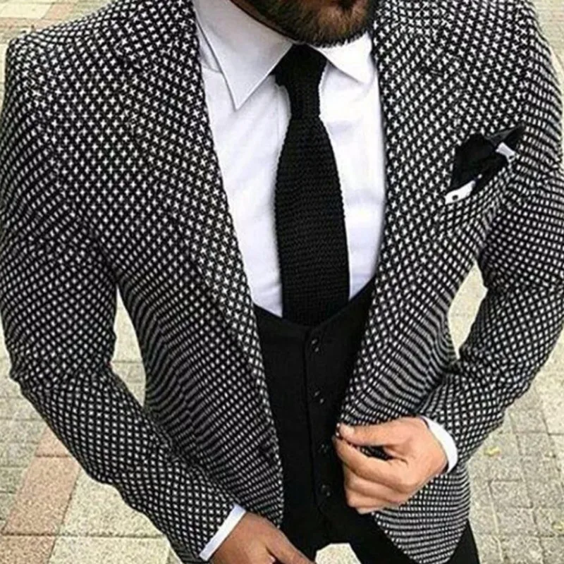 Casual Plaid Elegant Wedding Suit For Men 3Pieces(Jacket+Pant+Vest+Tie) Fashion Custom Suits Tuxedo Terno Masculino Blazer
Casual Plaid Elegant Wedding Suit For Men 3Pieces(Jacket+Pant+Vest+Tie) Fashion Custom Suits Tuxedo Terno Masculino Blazer