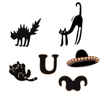 Black Cartoon Brooches Hat Crzay Cat Icons Enamel Pins Denim Clothes Shirts Lapel Pin For Men Cool Buckle Badge Accessories
Black Cartoon Brooches Hat Crzay Cat Icons Enamel Pins Denim Clothes Shirts Lapel Pin For Men Cool Buckle Badge Accessories