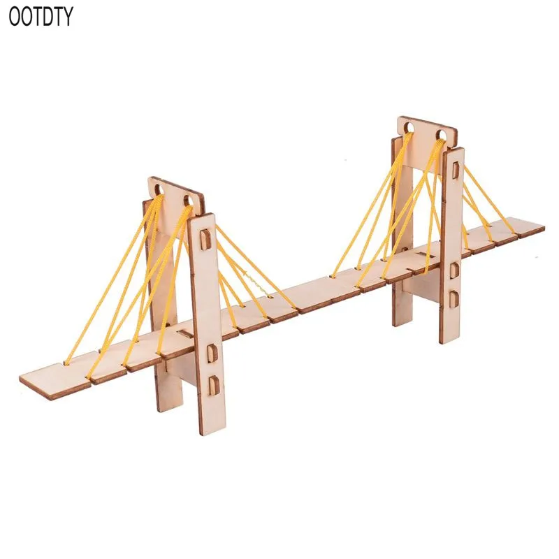 DIY Wooden Cable Stayed Bridge Puzzles Assembly Kit Experimental Science Toy For Kids Children Early Educational Birthday Gifts
DIY Wooden Cable Stayed Bridge Puzzles Assembly Kit Experimental Science Toy For Kids Children Early Educational Birthday Gifts