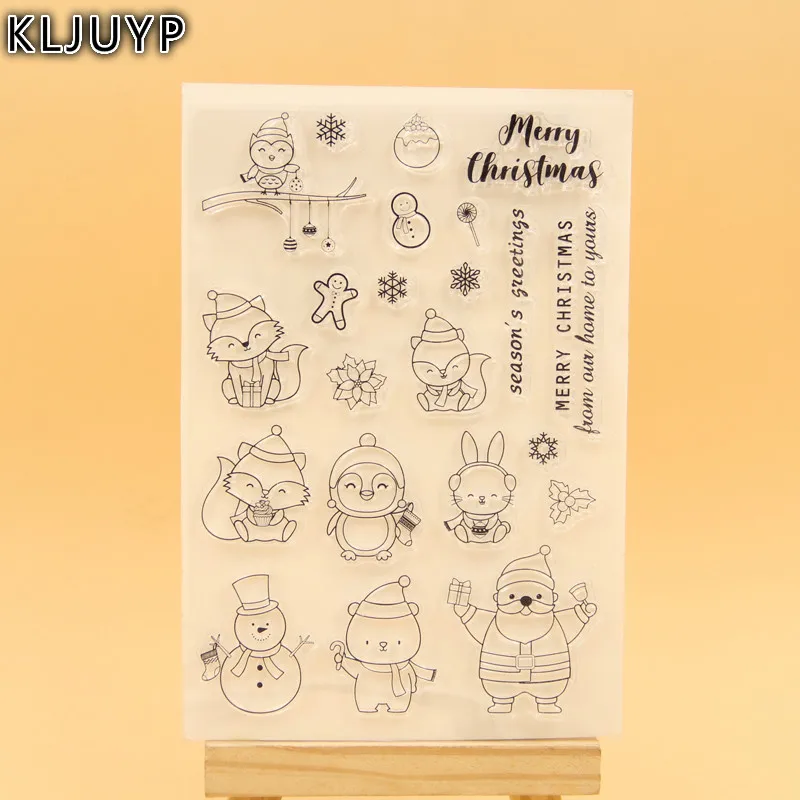 KLJUYP Christmas Animals Transparent Clear Silicone Stamp/Seal for DIY scrapbooking/photo album Decorative clear stamp sheets
KLJUYP Christmas Animals Transparent Clear Silicone Stamp/Seal for DIY scrapbooking/photo album Decorative clear stamp sheets