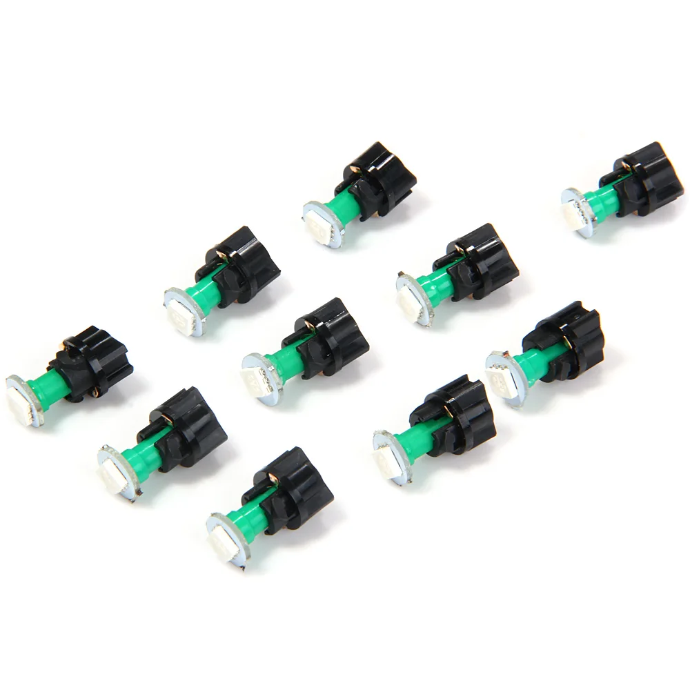 10pcs T5 PC74 Car LED Twist Socket Instrument Panel Dash Light Bulb - Green Light Low Power High Brightness Professional Light
10pcs T5 PC74 Car LED Twist Socket Instrument Panel Dash Light Bulb - Green Light Low Power High Brightness Professional Light