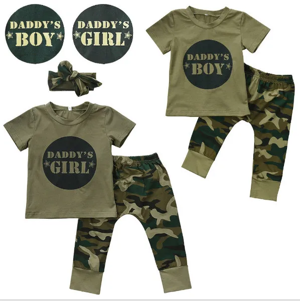 2019 New Style Baby Boy Clothing Set Short sleeve Fashion Letter T-shirt+Camouflage Pants Newborn Toddler Baby Boy Girl Clothes
2019 New Style Baby Boy Clothing Set Short sleeve Fashion Letter T-shirt+Camouflage Pants Newborn Toddler Baby Boy Girl Clothes