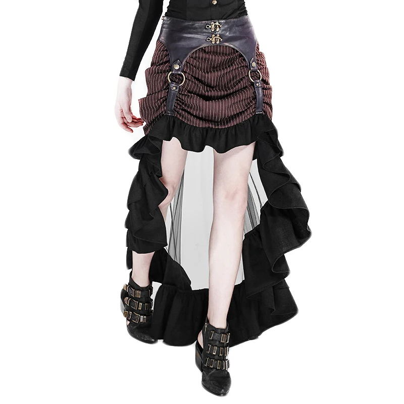 Steam Punk Skirt Women Gothic High Waist Coffee Skirts 2017 Summer Vintage Women's Stripe Stitching Long Maxi Skirts Q-302
Steam Punk Skirt Women Gothic High Waist Coffee Skirts 2017 Summer Vintage Women's Stripe Stitching Long Maxi Skirts Q-302