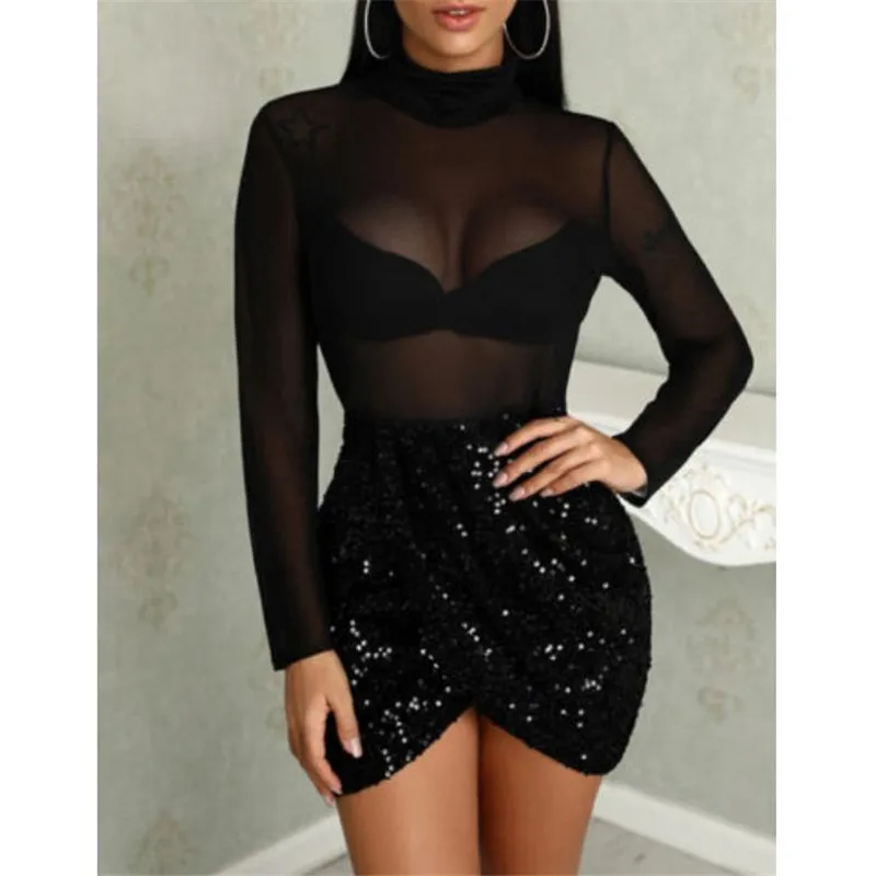 Sexy Women Dress Long Sleeve See-Through Hollow Out Mesh Fishnet Short Mini 2019 New Hot Sale Summer vestidos de verano elbise
Sexy Women Dress Long Sleeve See-Through Hollow Out Mesh Fishnet Short Mini 2019 New Hot Sale Summer vestidos de verano elbise