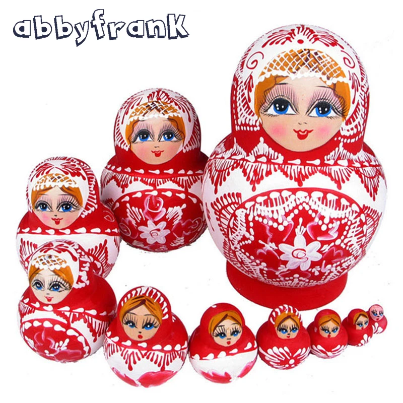 Abbyfrank 10Pcs/Set Babushka Matryoshka Russian Nesting Dolls Traditional Ethnic Dolls Braid Girl Hand Paint Gifts Toys For Baby
Abbyfrank 10Pcs/Set Babushka Matryoshka Russian Nesting Dolls Traditional Ethnic Dolls Braid Girl Hand Paint Gifts Toys For Baby