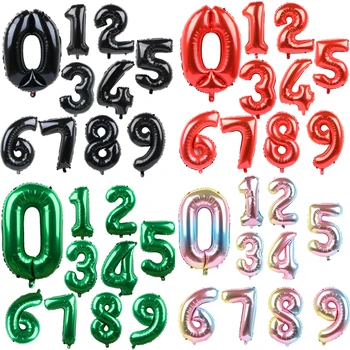 1pc 32inch Red Black Gold Sliver Green Number Foil Helium Balloons Baby Shower Adult Birthday Wedding Party Decorations Supplies
1pc 32inch Red Black Gold Sliver Green Number Foil Helium Balloons Baby Shower Adult Birthday Wedding Party Decorations Supplies