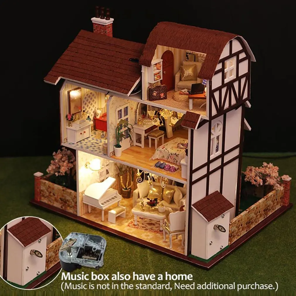Dollhouse DIY 3D Miniature Doll House Model Building Kits Wooden Furniture Toys Children Birthday Gifts Flower Town
Dollhouse DIY 3D Miniature Doll House Model Building Kits Wooden Furniture Toys Children Birthday Gifts Flower Town