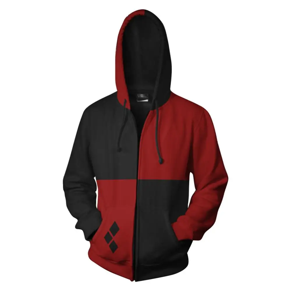 Batman Suicide Squad Harley Quinn Hoodie Cosplay Costume Joker 3D Print Hooded Jacket Sportswear Daily Casual Sweatshirts Men
Batman Suicide Squad Harley Quinn Hoodie Cosplay Costume Joker 3D Print Hooded Jacket Sportswear Daily Casual Sweatshirts Men