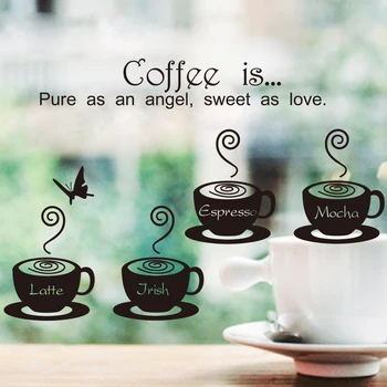Art new design home decoration sweet coffee cup wall stickers removable house decor beautiful Lattice decal in shop or bar
Art new design home decoration sweet coffee cup wall stickers removable house decor beautiful Lattice decal in shop or bar