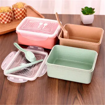 Wheat Straw Microwave Bento Box With Spoons Chopsticks Leakproof Lunch Boxes For Kids Picnic Portable Food Container
Wheat Straw Microwave Bento Box With Spoons Chopsticks Leakproof Lunch Boxes For Kids Picnic Portable Food Container