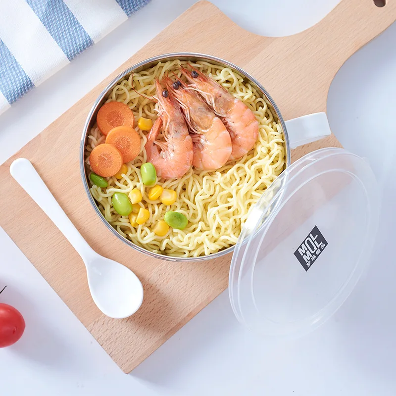 Creative Stainless Steel Soup Bowl Multi-Function Home Kitchen Shatter-Resistant Anti-Hot Cover With Handle Children's Lunch Box
Creative Stainless Steel Soup Bowl Multi-Function Home Kitchen Shatter-Resistant Anti-Hot Cover With Handle Children's Lunch Box