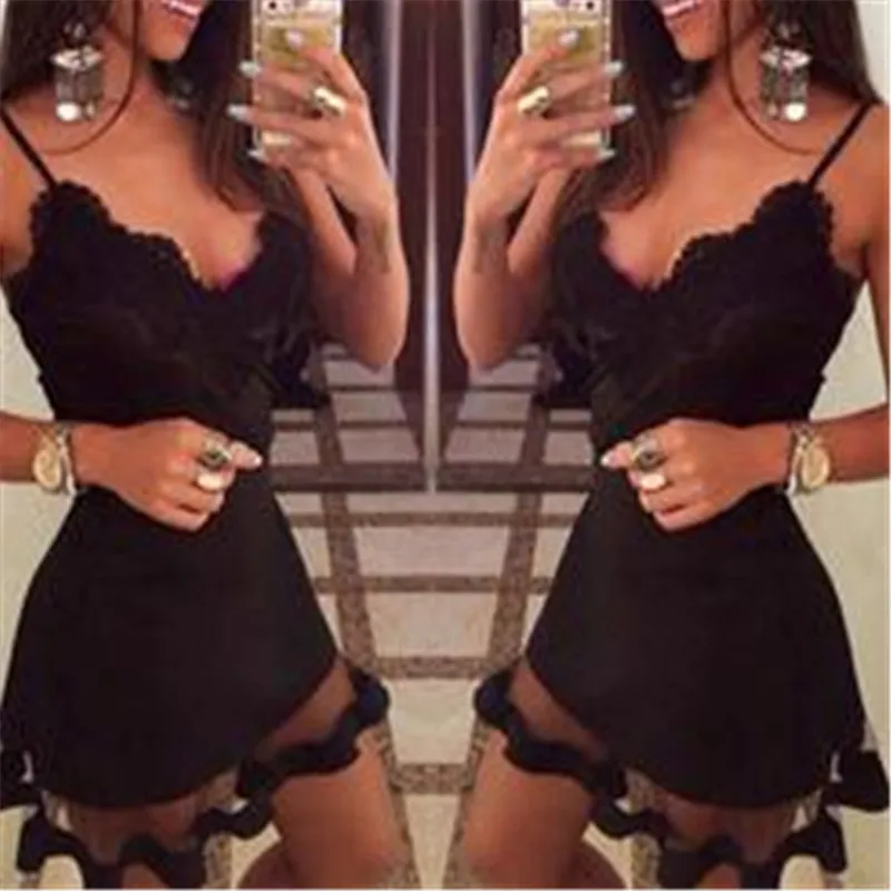 2019 Women Sexy V Neck Mini Dresses Sleeveless Bodycon Dress Party Night Crochet Lace Ladies Club Short Sexy Black Summer Dress
2019 Women Sexy V Neck Mini Dresses Sleeveless Bodycon Dress Party Night Crochet Lace Ladies Club Short Sexy Black Summer Dress