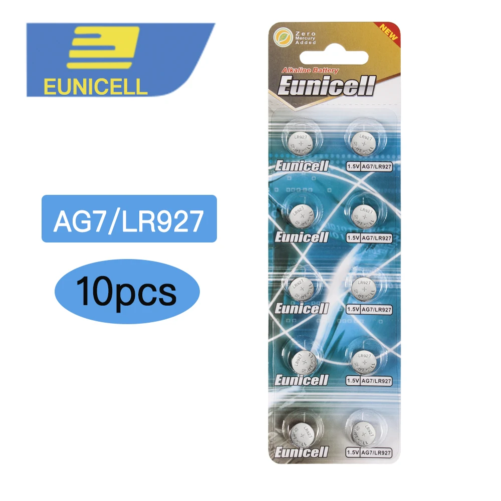 10pcs AG7 LR927 LR57 SR927W 399 GR927 395A 1.55V Button Cell coin Battery batteries for Watch Toys Remotes
10pcs AG7 LR927 LR57 SR927W 399 GR927 395A 1.55V Button Cell coin Battery batteries for Watch Toys Remotes