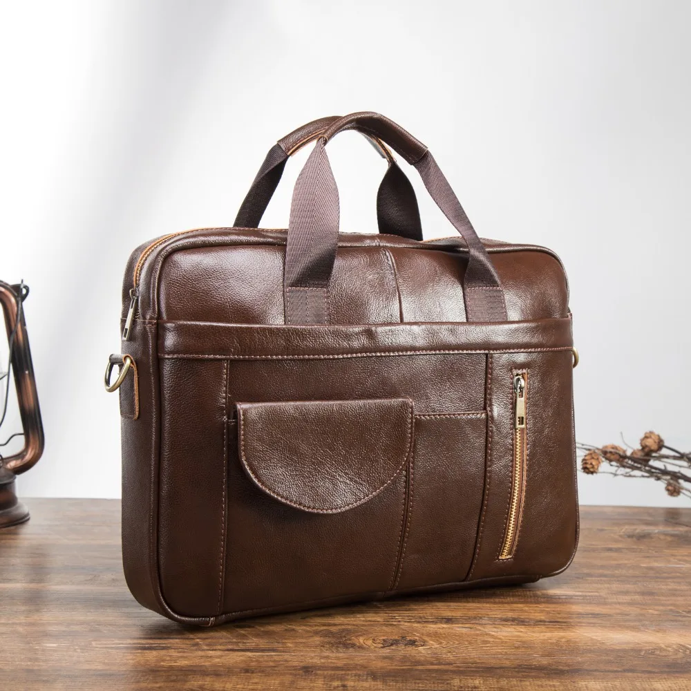 Men Original Leather Antique Fashion Business Briefcase 15.6" Laptop Case Attache Portfolio Bag One Shoulder Messenger Bag 1116
Men Original Leather Antique Fashion Business Briefcase 15.6" Laptop Case Attache Portfolio Bag One Shoulder Messenger Bag 1116