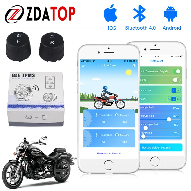 Lowest Price MOTO TPMS Top Quality TPMS Motorcycle Bluetooth Monitoring 2 External Sensors For IOS / Android In Stock
Lowest Price MOTO TPMS Top Quality TPMS Motorcycle Bluetooth Monitoring 2 External Sensors For IOS / Android In Stock